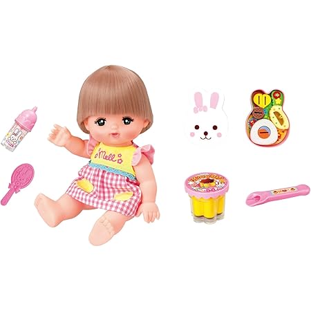 Amazon メルちゃん お人形セット おせわだいすきメルちゃん New おしょくじセット 抱き人形 おもちゃ