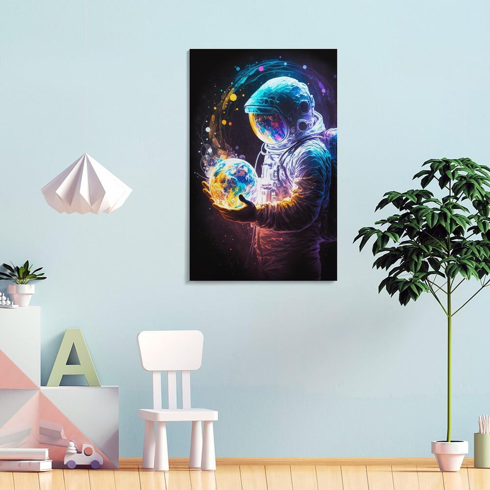 Amazon.co.jp: 絵画 3Dの宇宙飛行士インテリア 絵画 可愛くて面白い