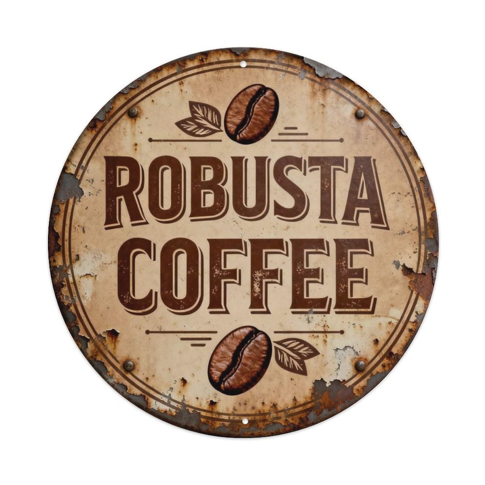 Robusta Coffee Metal Tin Sign Plaque
