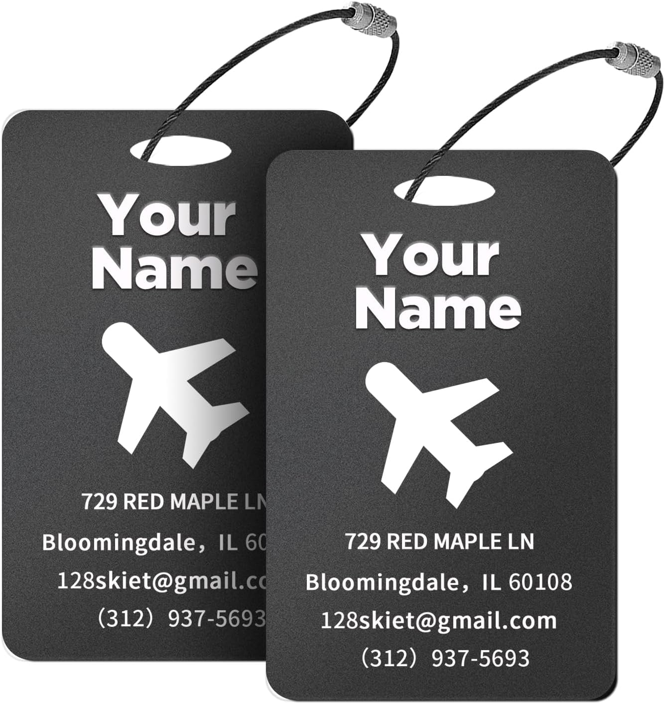 4 PCS Personalized Luggage Tags, Custom Luggage Tags