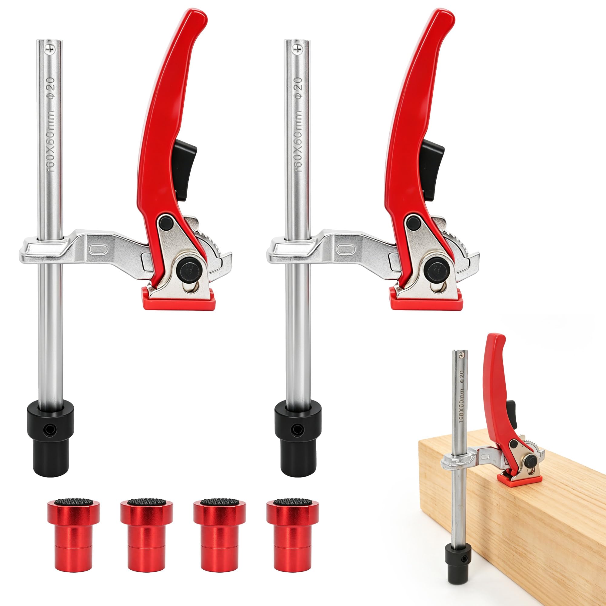 ohbien 6 Stück Bankhaken 20mm Set, Niederhalter Hebelzwinge Spannelement