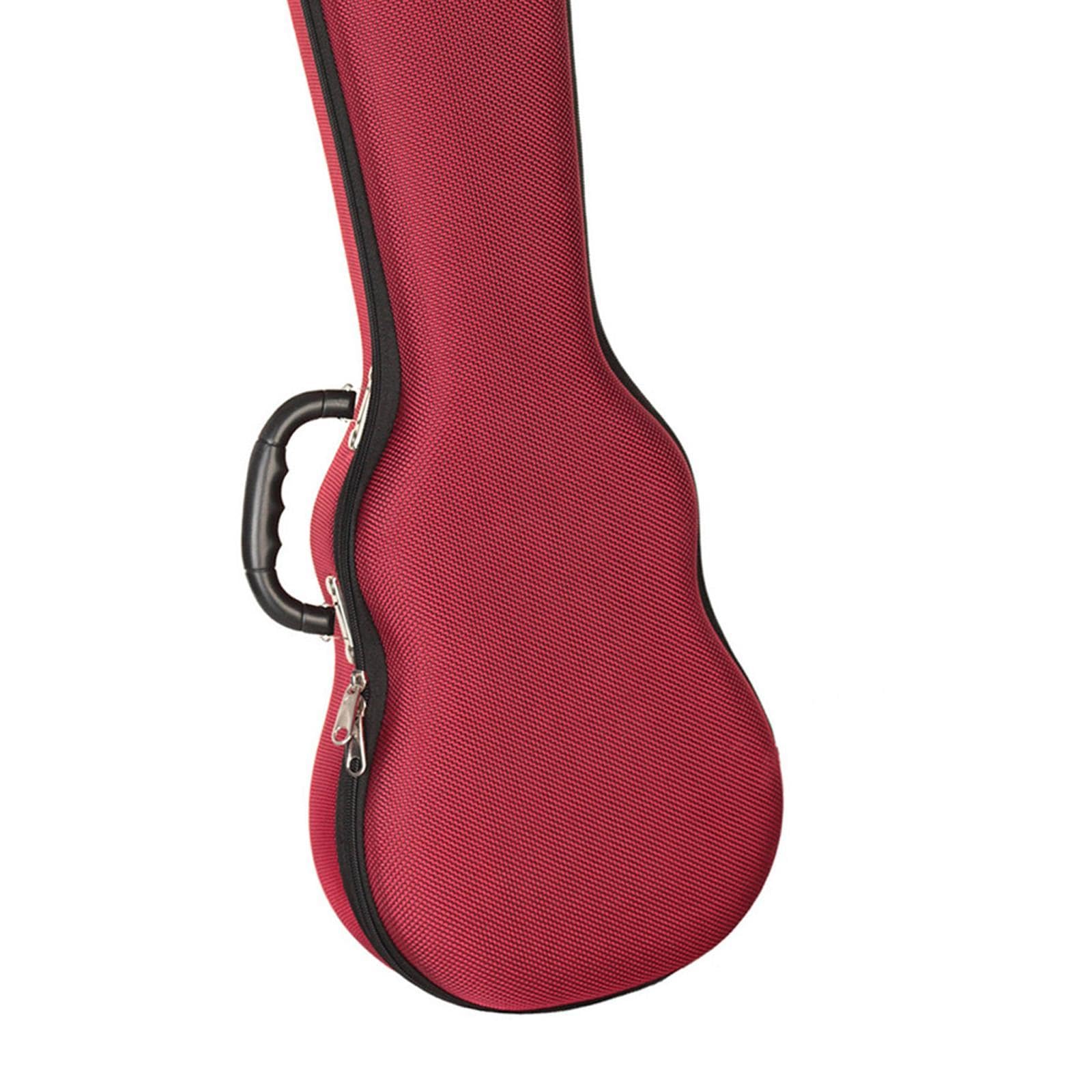 Generic Ukulele Tasche Rucksack Tragetasche Gig Tragegriff Und Verstellbarem Schultergurt Aus Polyester EVA für Anfänger Profis Reisen Outdoor Auftrit, ROT