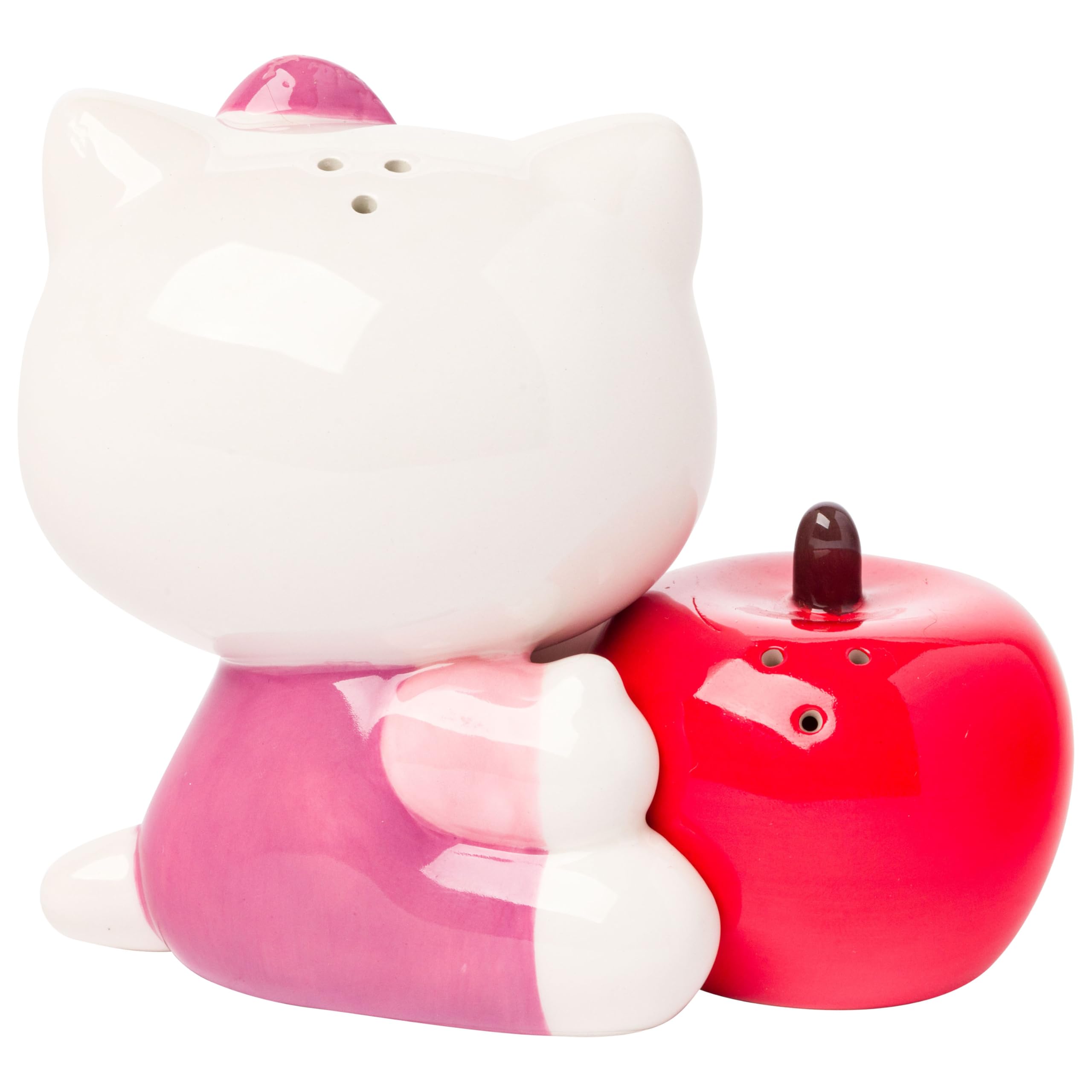 Silver Buffalo Sanrio Hello Kitty 3D Salz- und Pfefferstreuer aus Keramik, 13,3 cm L x 6,6 cm B x 10,2 cm H