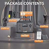 Vista 8 de ALLWEI Estación de Energía Portátil 300W, Generador Solar de 280Wh con Toma de CA de Onda Senoidal Pura de 110V, Generador de Batería de Litio