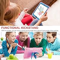 Vista 3 de VOFUOE Funda para iPad de 6ª/5ª generación con protector de pantalla para iPad 9.7, 2018 2017, correa de soporte de mariposa, muñecos, portalápices