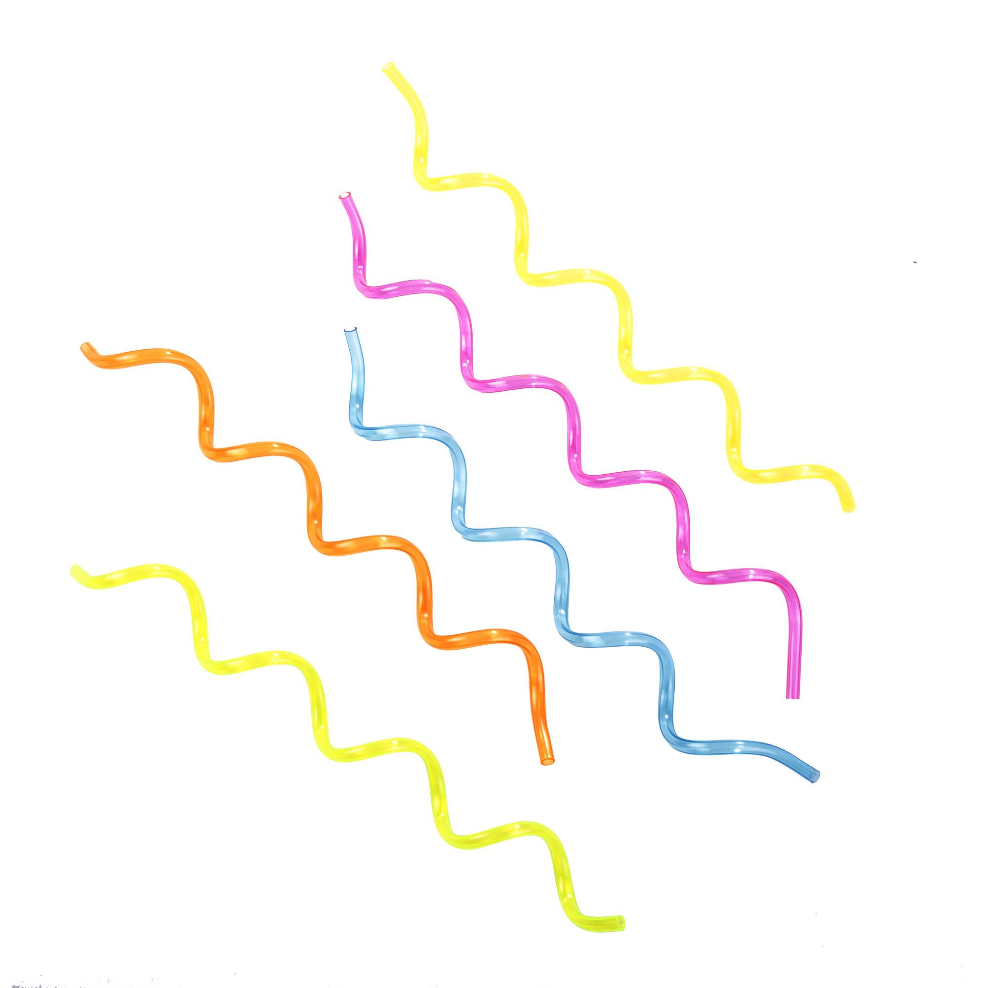 Fun Curly Straws Perfect for Kid's Parties. (10)