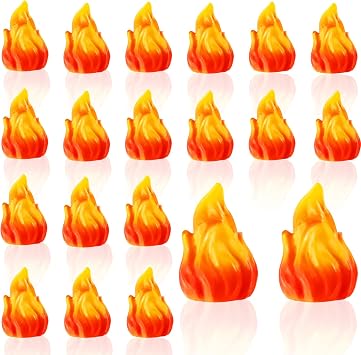 20 Pcs Mini Fake Fire Campfire Miniature Village Campfire Landscape Crafts Christmas Miniature Town Accessories for Mini Christmas Scene Micro Landscape Decor