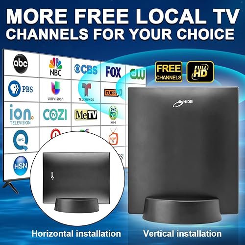 Vista 2 de Antena de TV digital HD mejorada 2025 para televisores inteligentes, antena HDTV amplificada para interiores, largo alcance, soporta 4K, 1080p