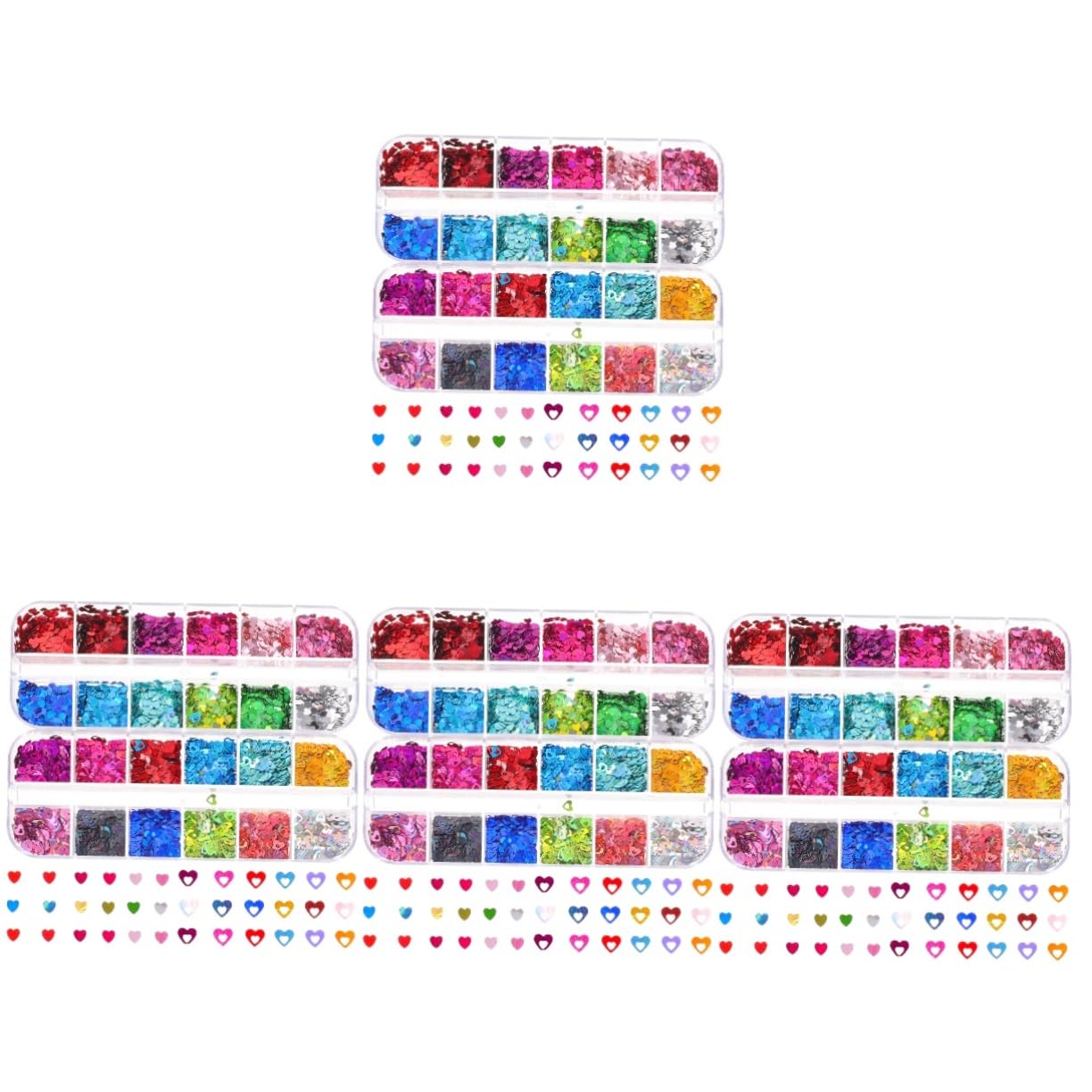Trousse à ongles Healvian 8 boîtes paillettes et décors de maquillage pour nail art