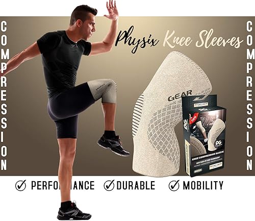 Miniatura 6 de Physix Gear - Rodillera de compresión y sujeción (para recuperación tras lesión) - para desgarre de menisco, problemas en rodillas o músculos,