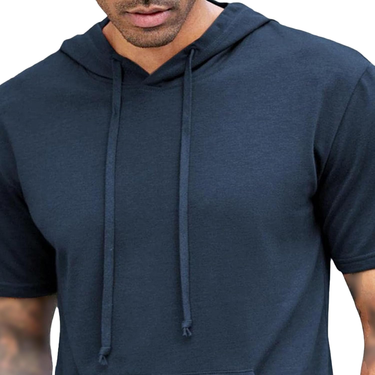 Mens 2 Piece Short Set Tracksuit Hooded Athletic Sweatsuit Short Sleeve Casual Gym Sports Hoodie Shorts Set 2025