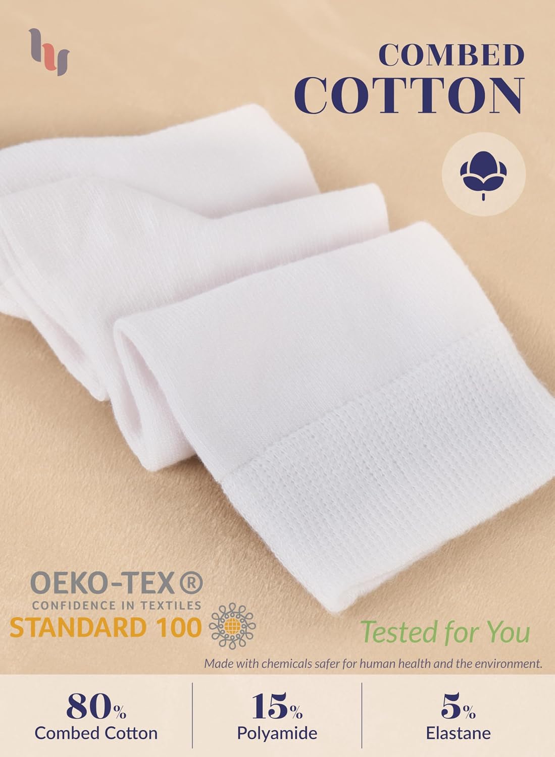 Hugh Ugoli Women Cotton Knee High Socks, Long Dress School Uniform Socks Soft, Lightweight, Size 5-8 & 8-11, 3 & 4 Pairs