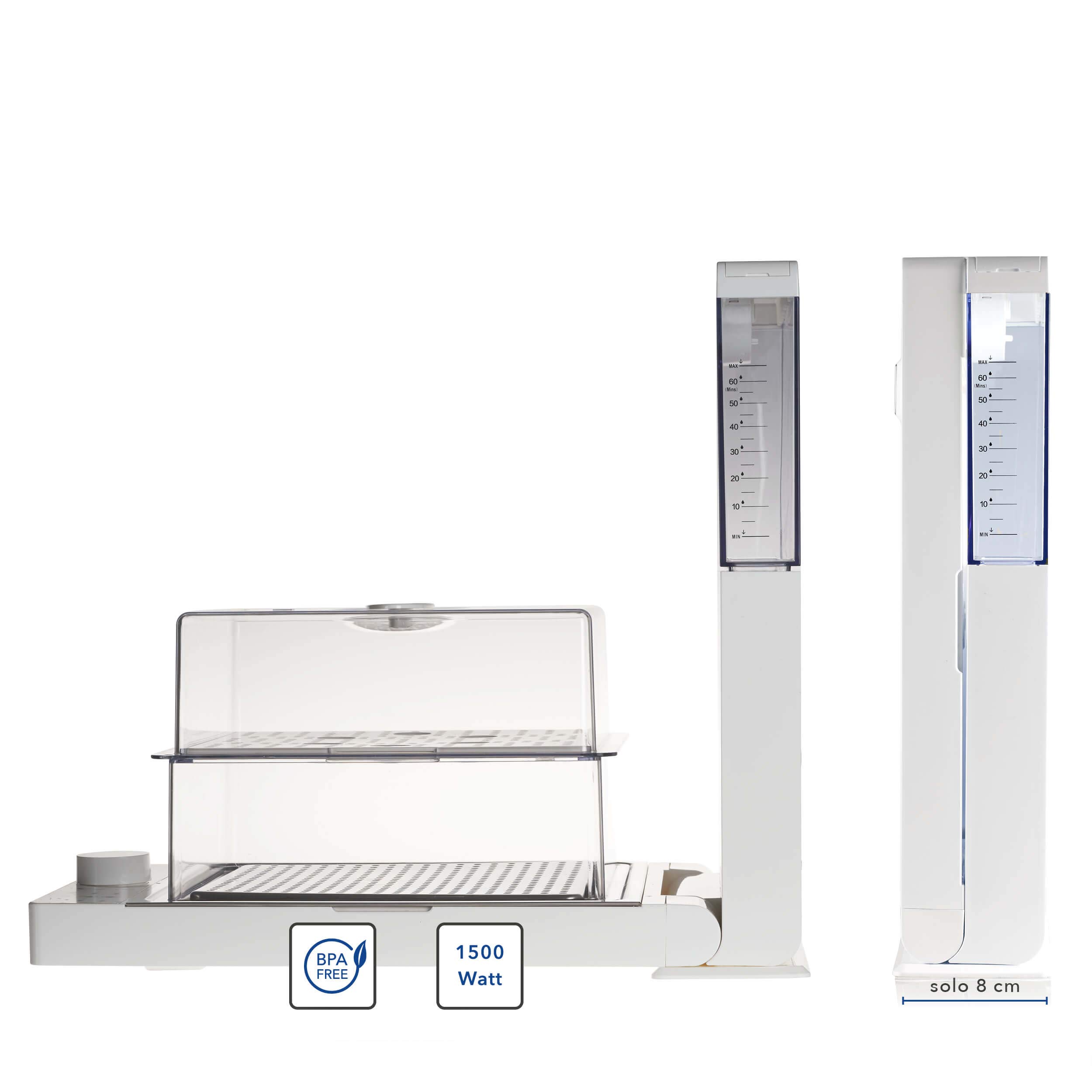 VIVO Vapo Jet | Vaporiera Istantanea, Salva Spazio, Vaporiera Elettrica | Cottura al vapore, utile anche per sterilizzare