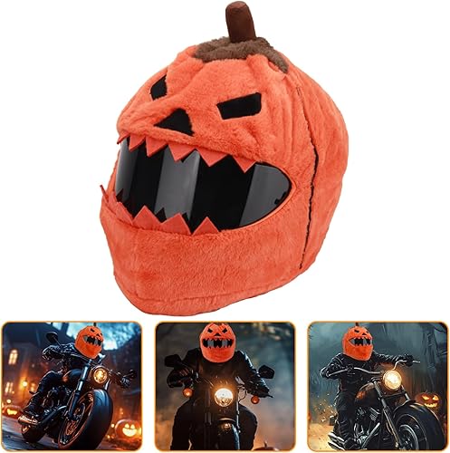 Miniatura 4 de LKV Funda para casco de motocicleta de Halloween, divertido sombrero de Navidad de Papá Noel, de felpa de anima, cubierta de pesebre, accesorios de