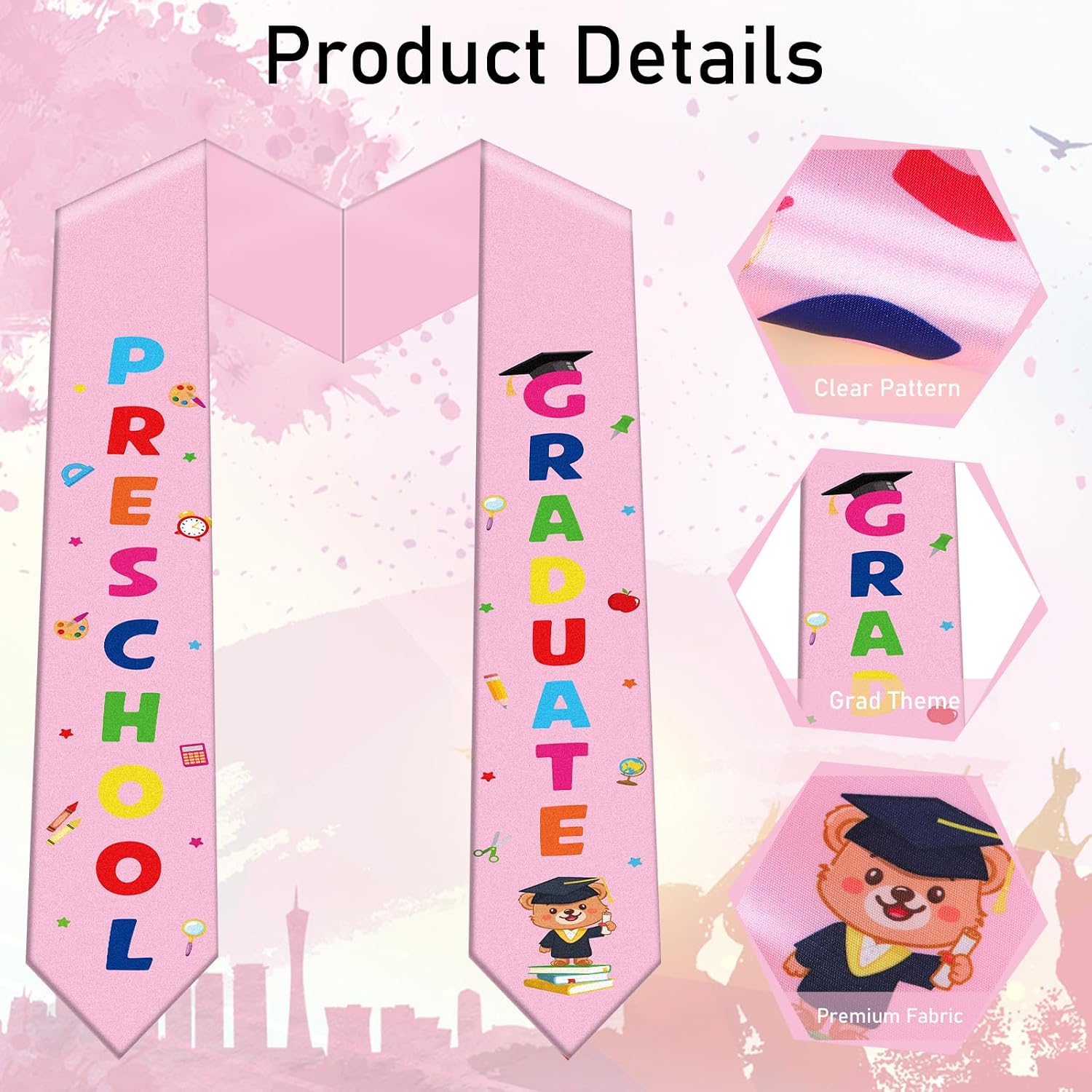 Preschool Graduation Sash 2026, Preschool Graduation Stole Class of 2026, Prek Grad Sash Graduate Gifts for Boy Girl