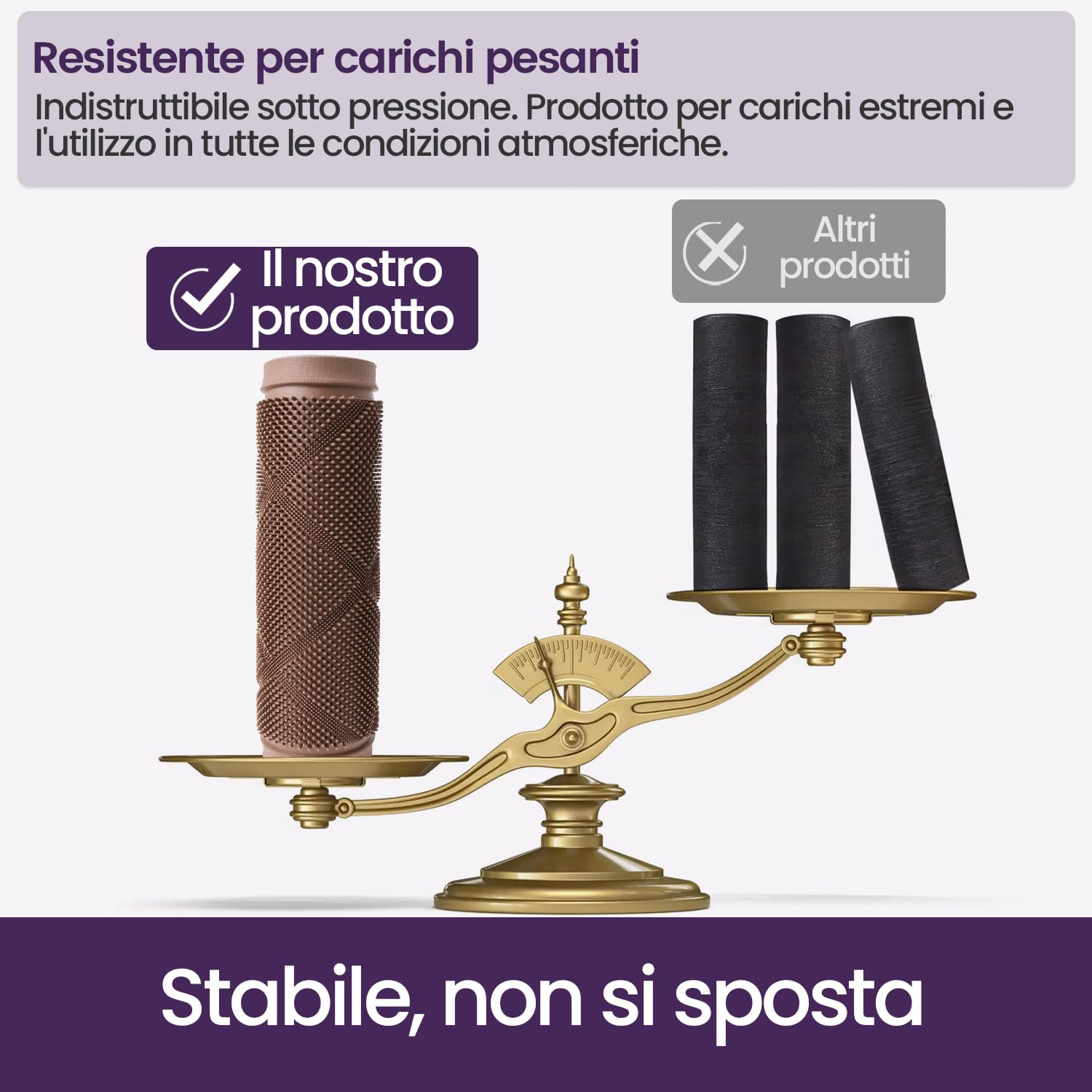 DEXI Zerbino Ingresso Esterno 43 x 90 cm, Antiscivolo e Impermeabile con Fori, Facile da Pulire, Tappeto da Esterno per Ingresso, Porta di Casa, Balcone e Terrazza, Marrone