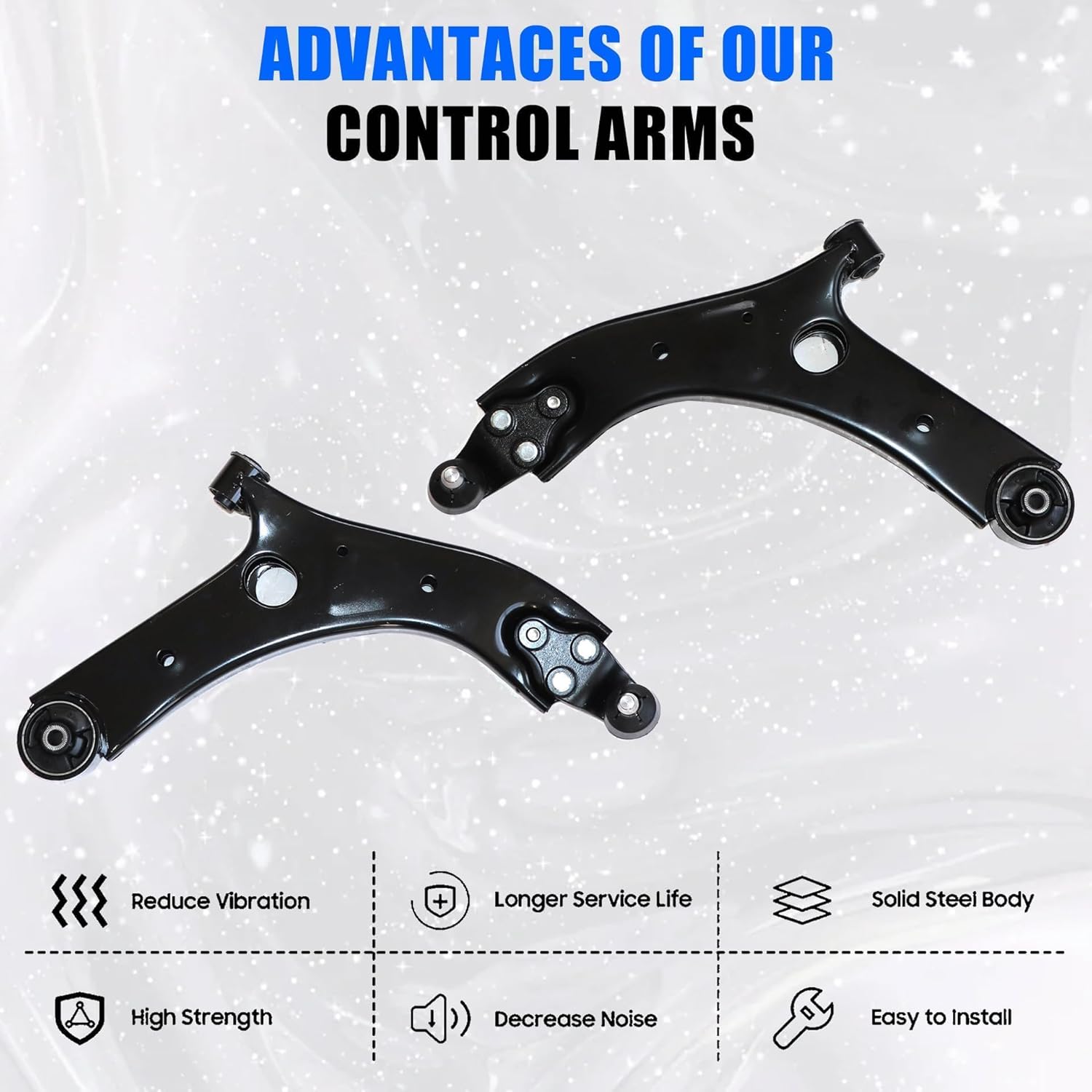 GXARTS Lower Front Left and Right Control Arm with Ball Joint 54501-A9100 54501-A9200 Compatible With KIA Sedona 3.3L 2015 2016 2017 2018 2019 2020 2021