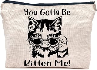 IWXYI Cat Makeup Bags for Women, Funny Kitty Makeup Bag