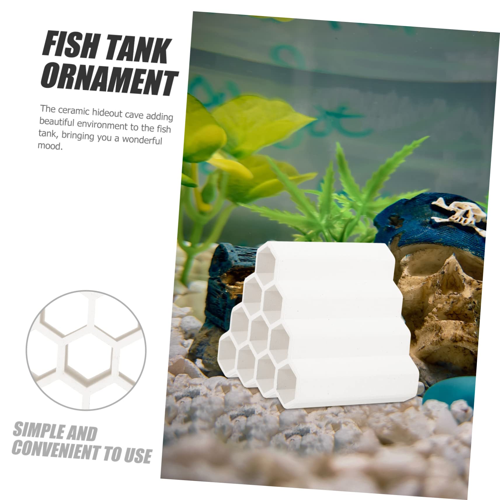 Amazon | BESTOYARD 魚は缶の穴を避ける 魚飼育舎 水族館の隠れ家