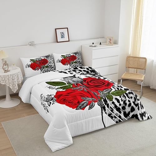 Miniatura 2 de Juego de edredón para niños con estampado de leopardo, tamaño King, juego de ropa de cama de piel de guepardo de animales salvajes, decoración de