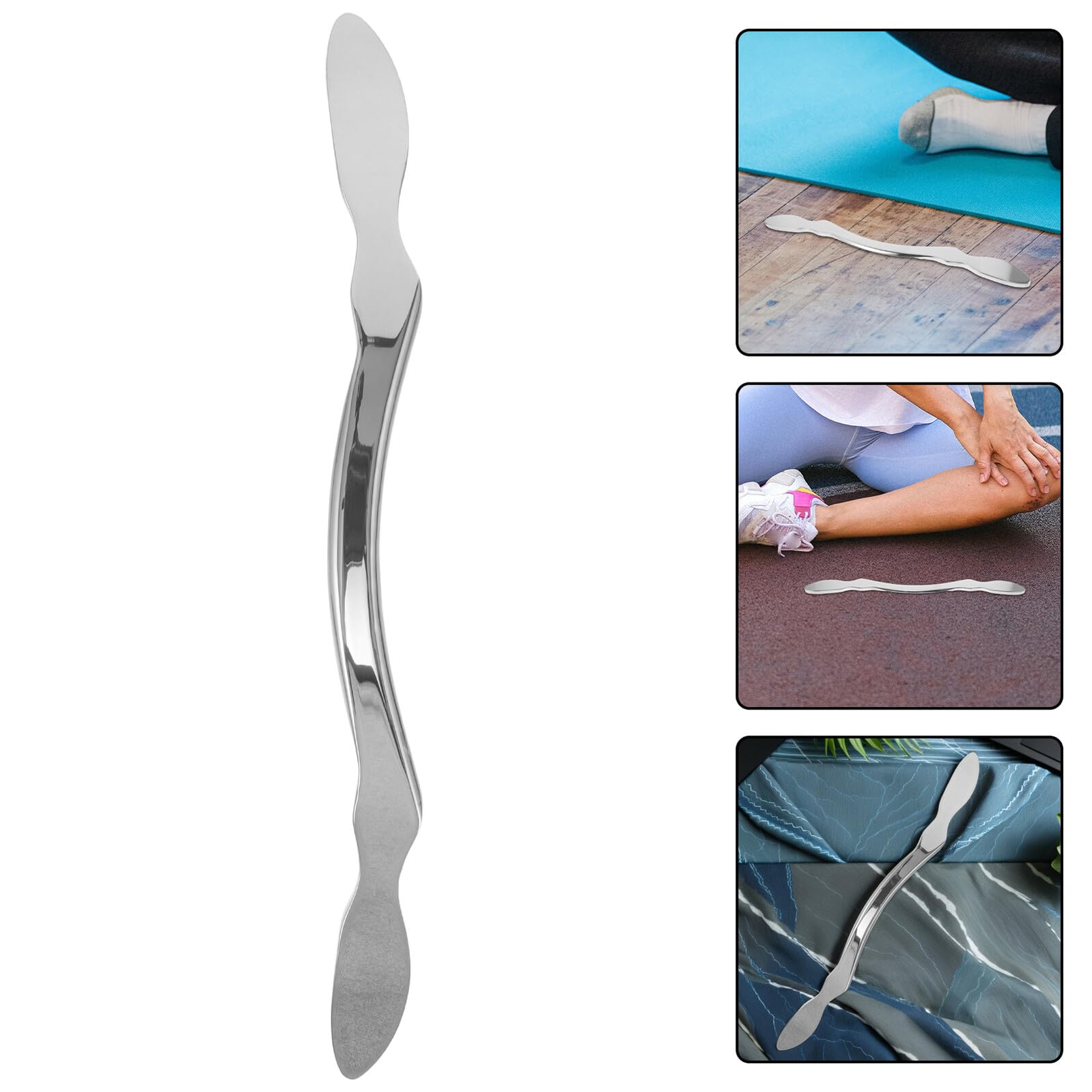 HEMOTON Fascia S de Acero Inoxidable Herramienta Gua Sha para Rostro Masaje Corporal y Hogar Raspador Facial Herramienta de Belleza Cuello