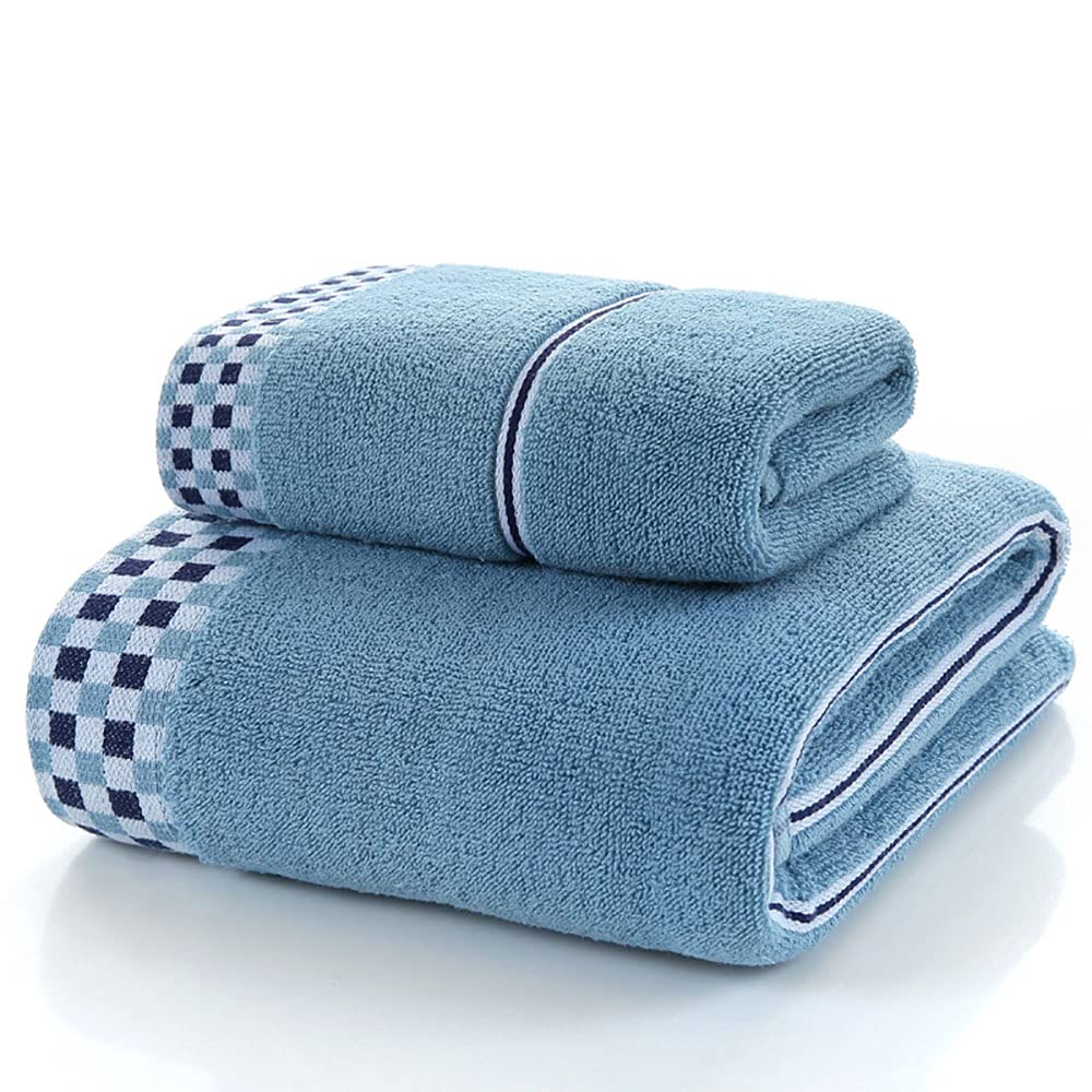 Ensemble de serviettes de bain bleu pour la routine bien-être