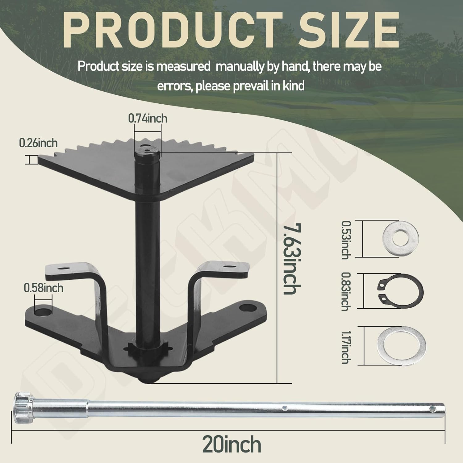 AM122732 AM131615 Steering Shaft Kit W/Steering Sector Gear, Bore Bushings, shims and Shaft,ect Compatible with John-Deere 133 155 160 170 180 Lawn, Fits for LTR155 LTR180 LT Series Tractors