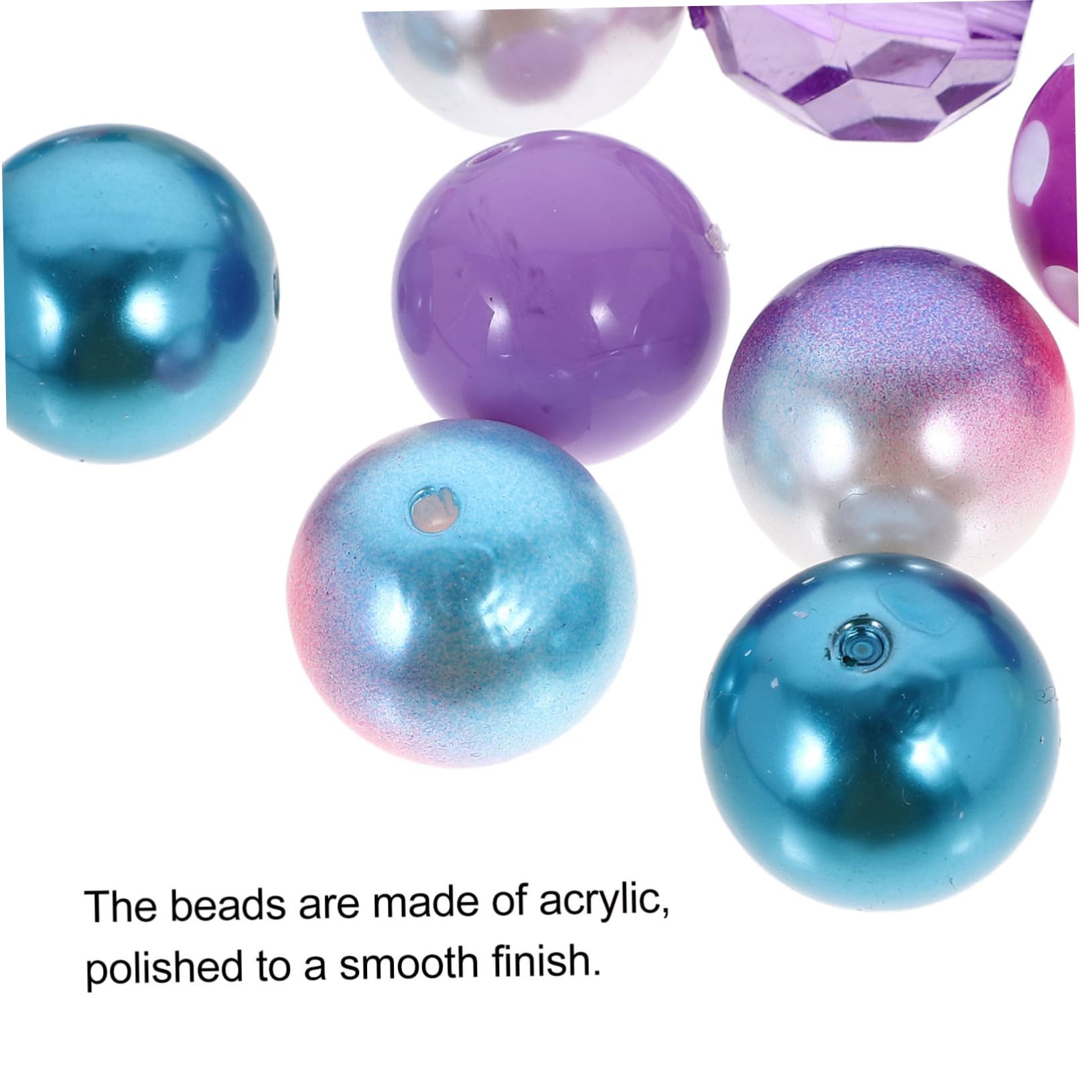 TEHAUX 250stücke Acrylperlen Für Schmuckherstellung Bunte Beads Für Armbänder Ohrringe Und Bastelprojekte Langlebig Und Komfortabel Handhabung