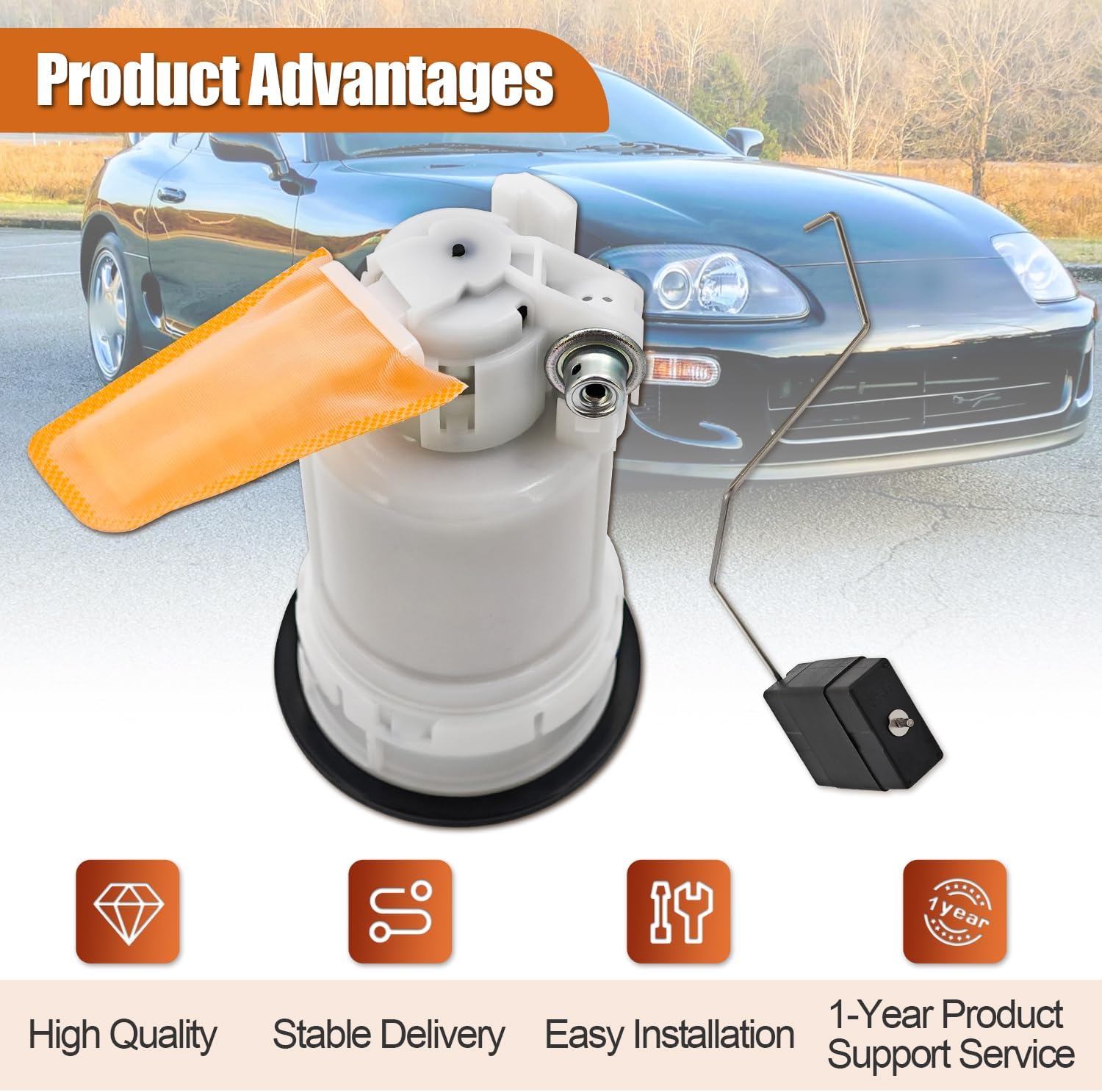 Fuel Pump Assembly Compatible with Toyota Supra 3.0L 1993-1998 Compatible with Lexus GS300 3.0L 1998-2005 IS300 3.0L 2001-2005 SC300 3.0L 1998-2000 Replaces# 77020-22010 77024-22010