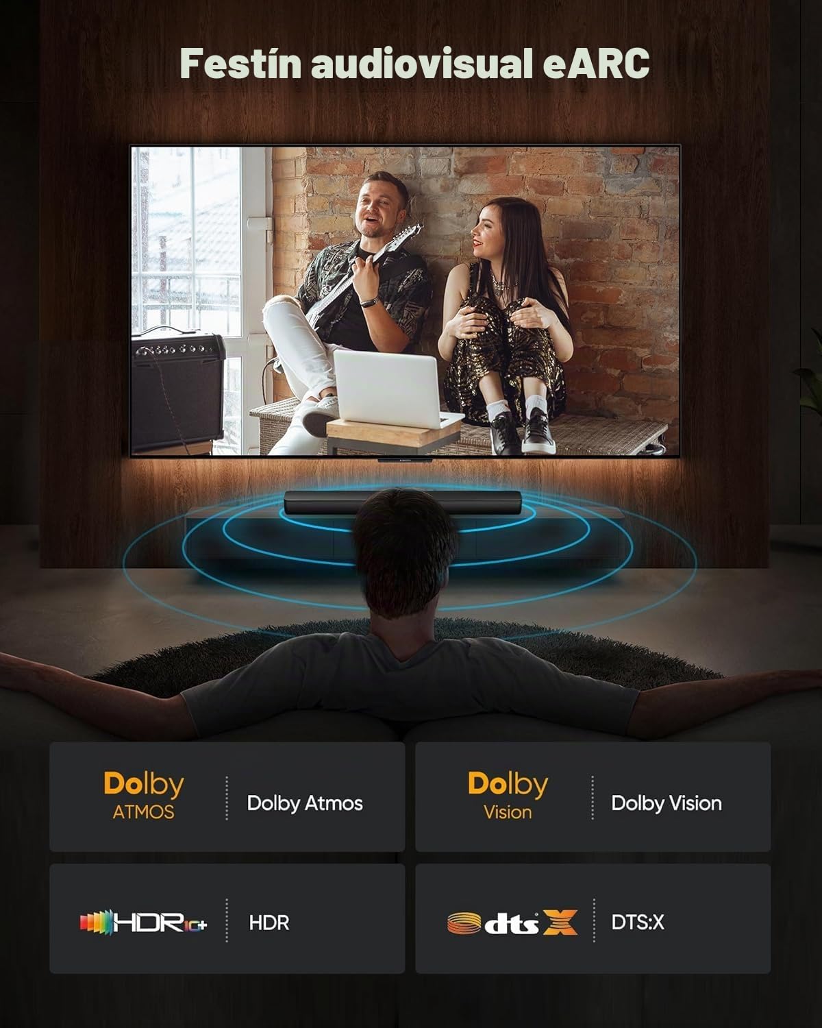 Highwings - Cable HDMI de 8 K a 60 Hz, 8 pies / 2.5 metros, 48 Gbps, cable HDMI de nailon trenzado de alta velocidad 2.1, 4K120 144 Hz, RTX 3090, eARC, HDR10, 4:4:4, HDCP 2.2 y 2.3; compatible con PS5