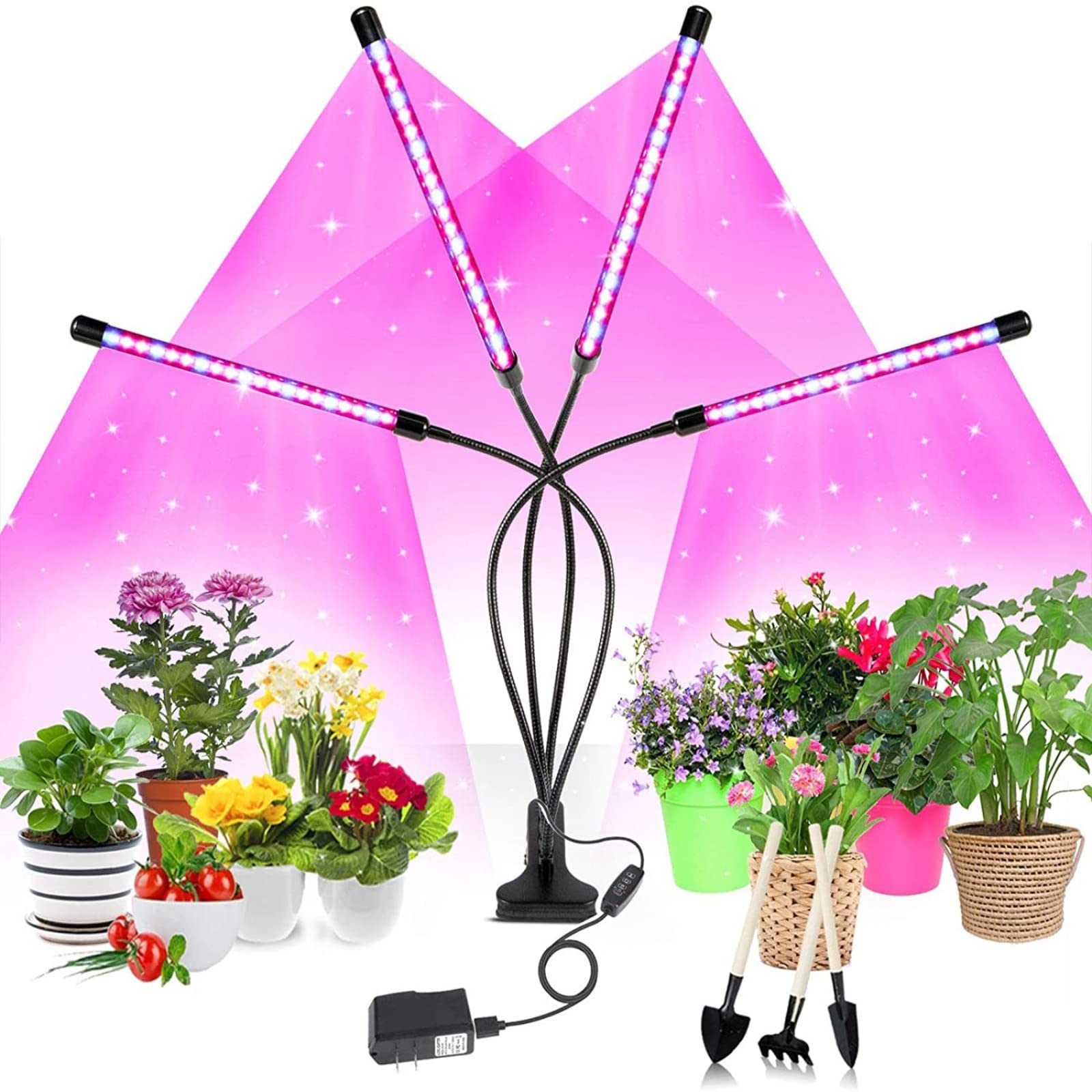 LED植物育成ライト スタンド付き4ヘッドプラントライト Amazon.co.jp: LED植物育成ライト、スタンド付き4ヘッドプラントライト