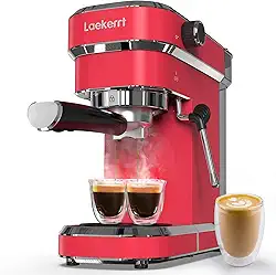 Máquina de café expresso 20 bar, cafeteira profissional com espumador de leite, varinha a vapor, máquina de café compacta com tanque de água removível para cappuccino, latte, presente para pai ou mãe