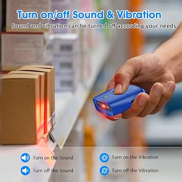 Symcode Bluetooth 2D Barcode Scanner Mini Portable QR Code Scanner 3-in-1 Bluetooth & 2.4G Wireless & USB Wired Barcode Scanner with Android,iOS,Computers,Windows