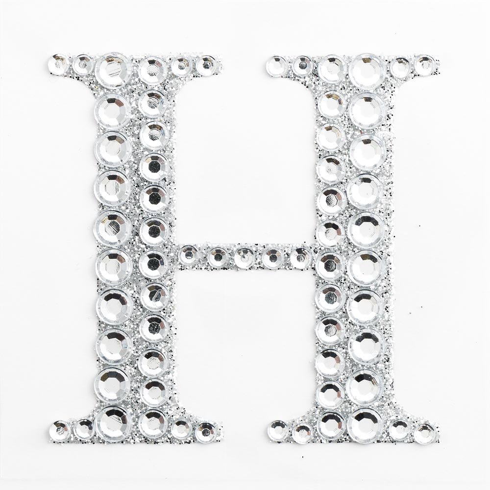 Italian Options H 5Cm Diamante Self Adhesive Glitter Sticker Letter