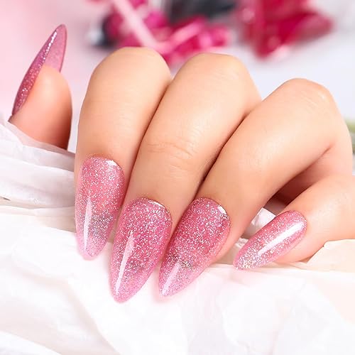 Miniatura 6 de Major Dijit Esmalte de uñas de secado rápido, esmalte de uñas de verano rojo violeta con purpurina para arte de uñas, esmalte de uñas regular, 0.41