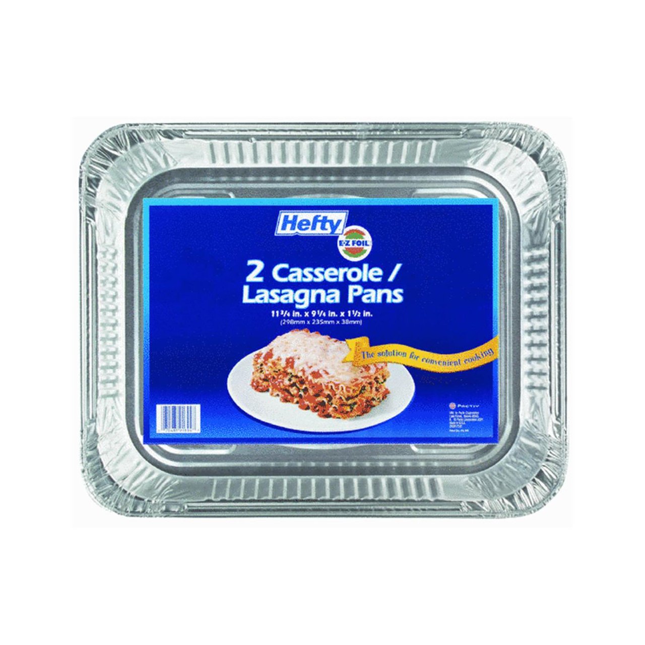 91894 Hefty EZ Foil Casserole Pan 11.75"x9.25"x1.5" 12-2PKS/CS