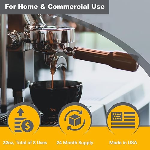 Miniatura 4 de Descalcificador para máquina de café, 32 onzas (8 usos), compatible con Nespresso, Breville, Delonghi, solución descalcificadora Keurig para