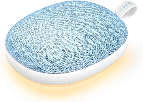Portable White Noise Sound Machine Baby Sleep Soother, Bluetooth Speaker, Rechargeable Battery, 4-Speed Timer, 6 Soothing Sounds Adult Therapy Aid for Trave Blue, Portable