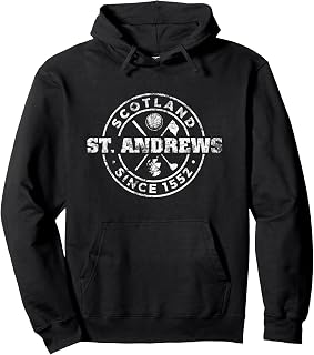 St. Andrews Scotland Golf 1552 Distressed Pullover Hoodie
