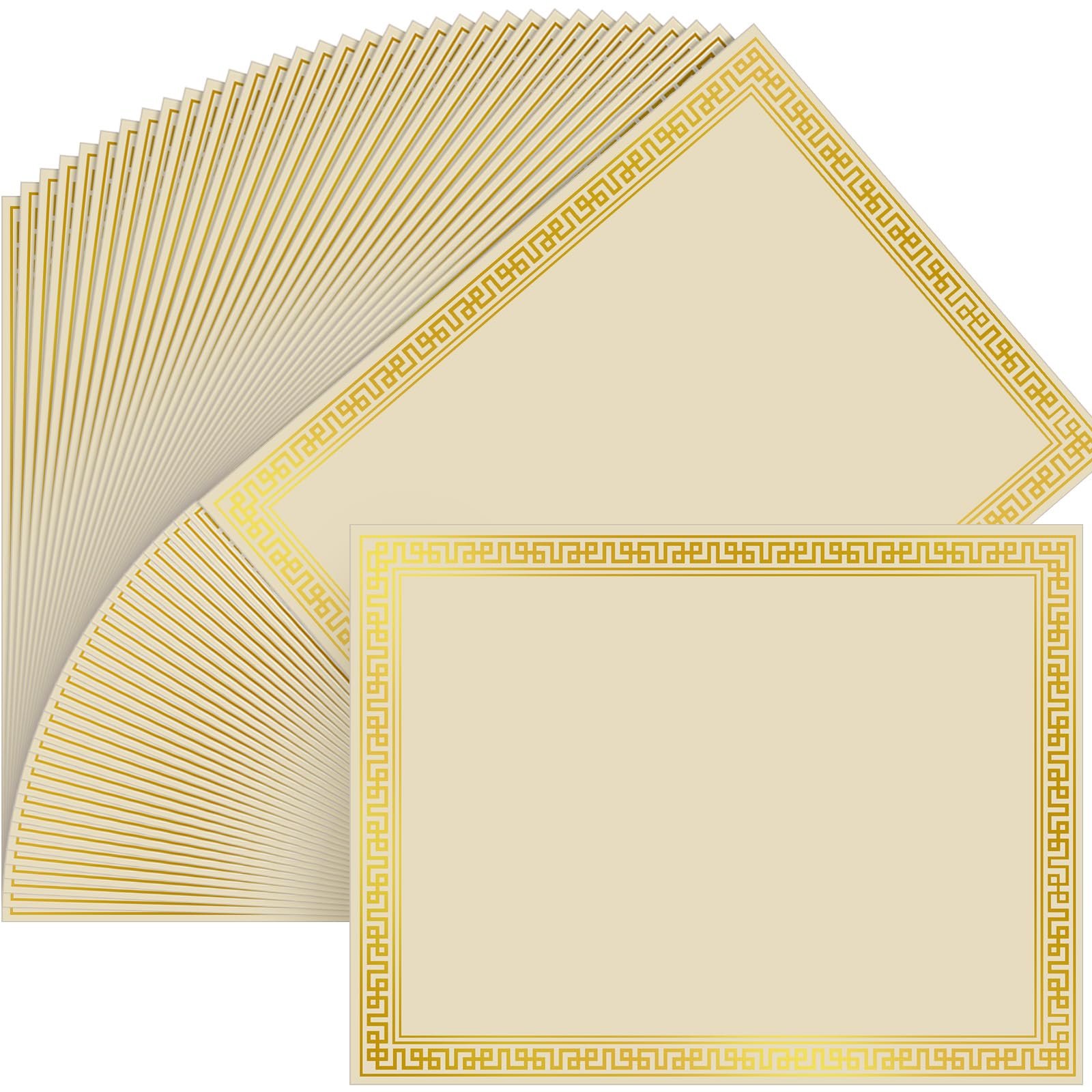 Affrolling 100 Pcs Certificate Diploma Paper 8.5 x 11 Inch Blank Cardstock for Graduation Certificate Paper for Printing Award Certificates