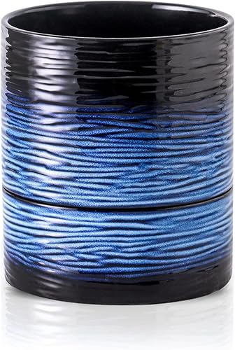 Nihow Maceta de riego automático maceta de cerámica de 6 pulgadas con orificio de drenaje y almacenamiento de agua para plantas de interior y