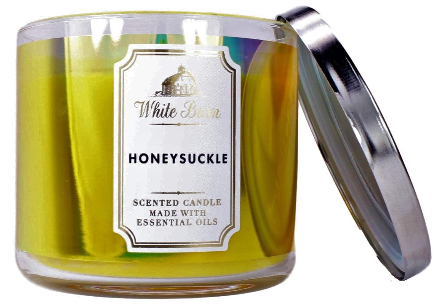 White Barn Bath and Body Works Honeysuckle 3 Wick Scented Candle 14.5
