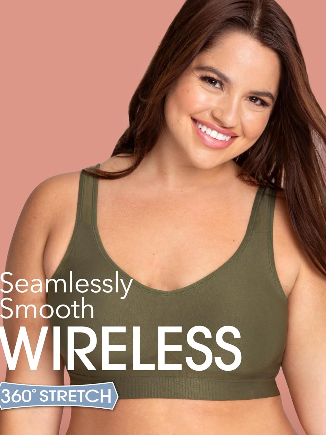 Fruit of The Loom Women's 2-Pack Full Coverage Wireless Bra w/ Built In Pads - All Day Comfort - Image 4