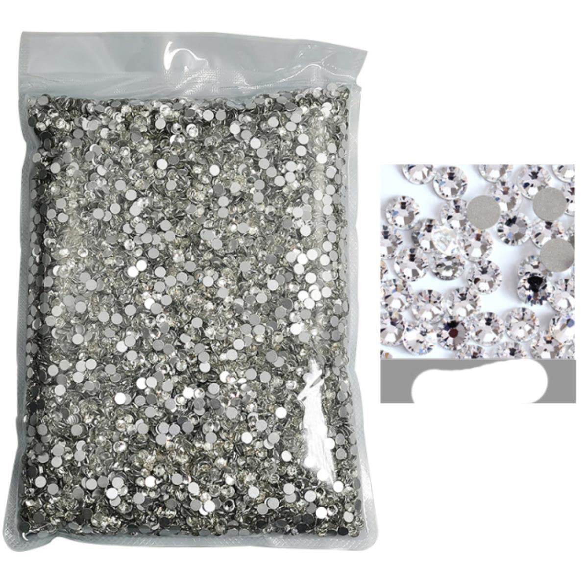 14400 Uds cristales Flatback diamantes de imitación para uñas decoraciones de uñas 3D SS3-SS20 Diy gemas de cristal piedras AB a granel