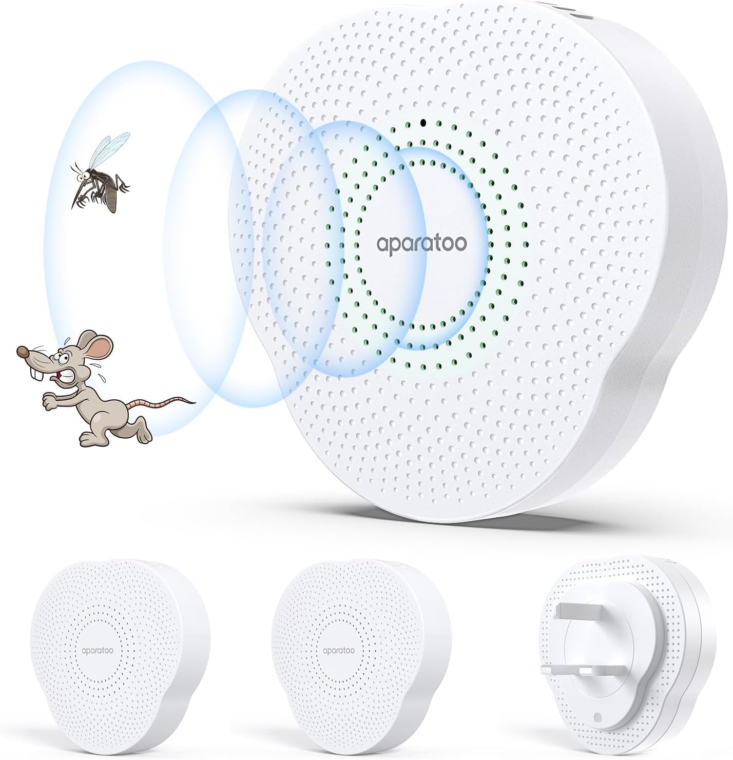 Tiptop Home Ultrasonic Pest Repeller, Electronic Mouse Repellent plug in Pest Control for Mouse, Electric fly killer for Camping, Bedroom, Kitchen, Office, Home, Safe for Kids Pets