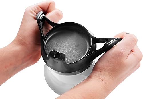KMINA - Taza para sorber para adultos antiderrames, taza de dos asas para ancianos, tazas antiderrames para ancianos, taza de dos asas con tapa,