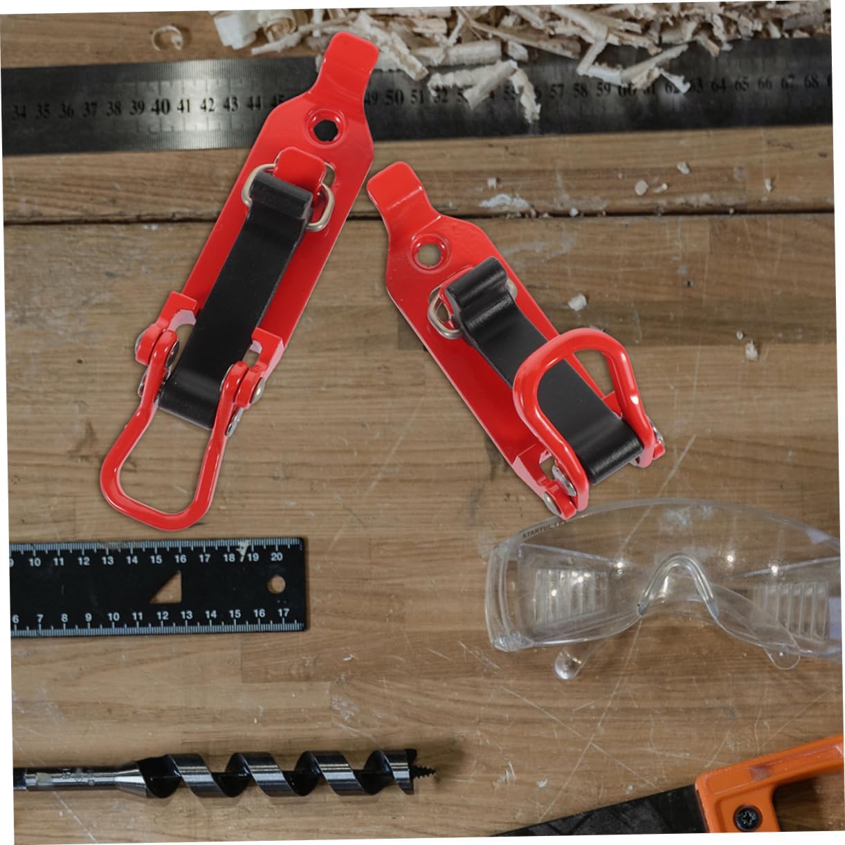 Ciieeo 4pcs Roof Rack Mounting Brackets Heavy Duty Shovel and Axe Holder for Trucks Boats and Garages Construction for Secure Tool Storage