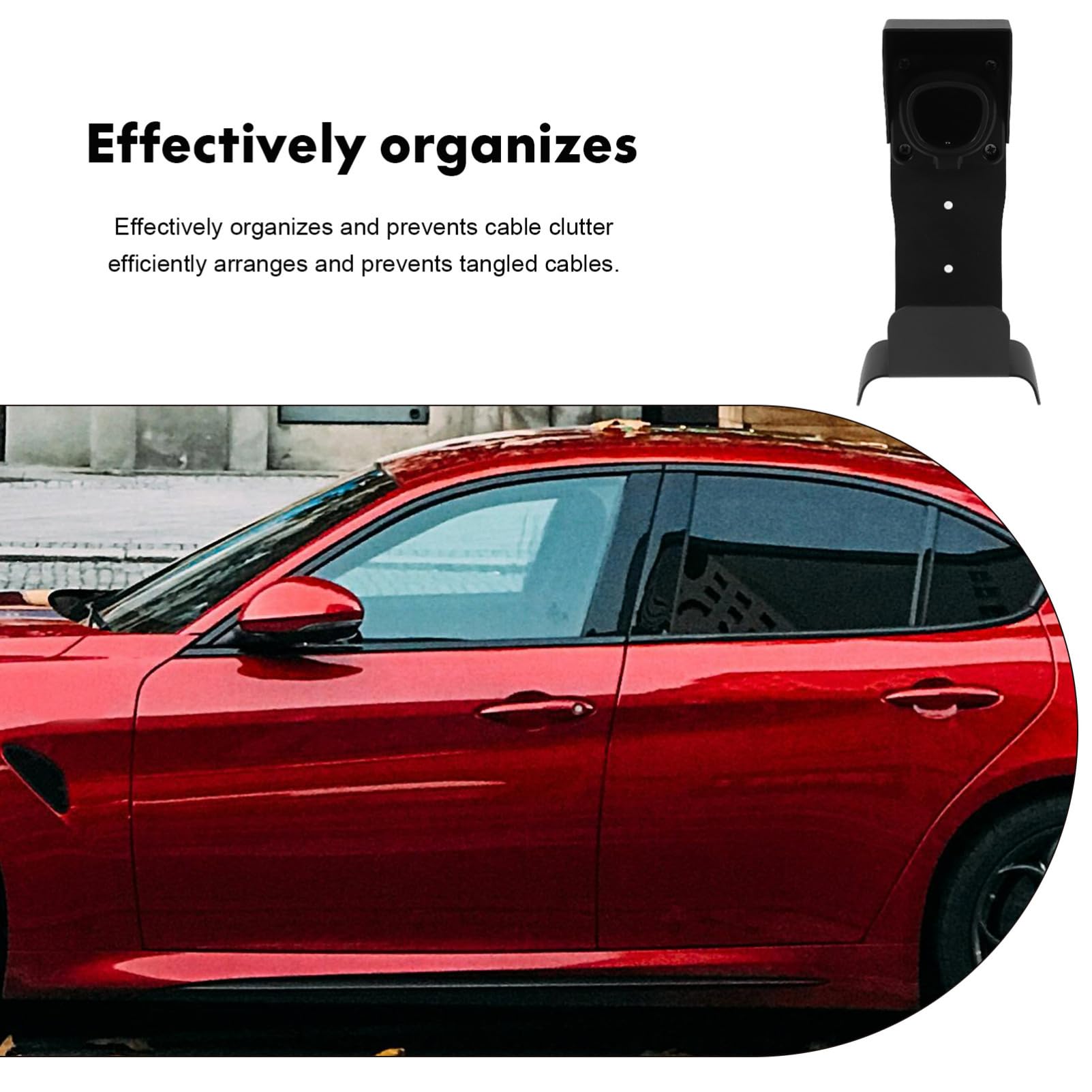 TOPBATHY Kabelhalter Für Elektroauto-ladestation Wandmontage-Halterung Für Ladekabel Organizer Für Ladestecker Platzsparendes Zubehör Für Elektroautos