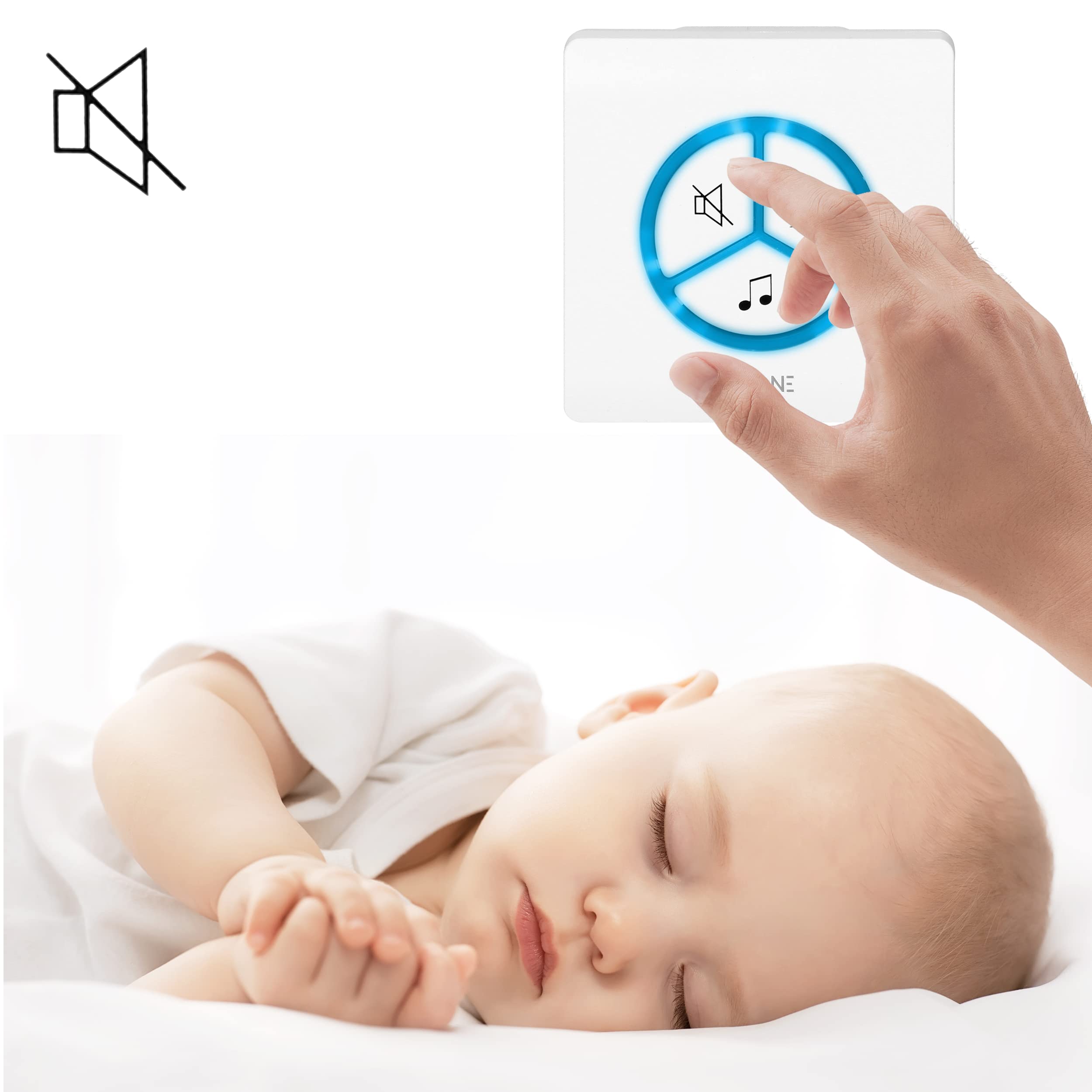 Timbre Inalámbrico Virone A Pilas - Alcance 180 M, 36 Melodías, Volumen Ajustable, Resistente A La Lluvia IP44