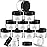 SATINIOR 12 Pack 32 oz Plastic Container Jars with Lids Round Clear Travel Cosmetic Container Slime Jars for Toiletries, Lotion, Cream, Ointments, Makeup, Rhinestone, Samples, Kitchen Storage(Black)
